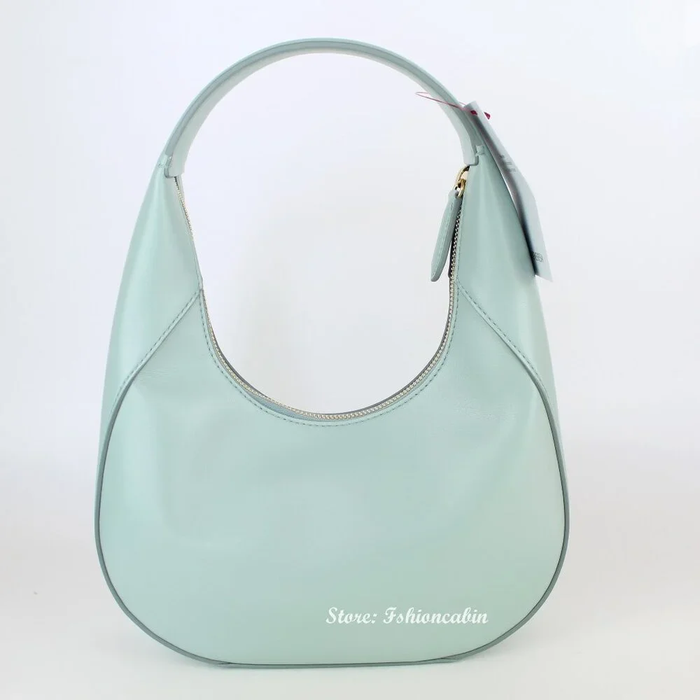 NEW STELLA MCCARTNEY Hobo Bag, Logo, Vegan Leather, Mint Green Shoulder Bag